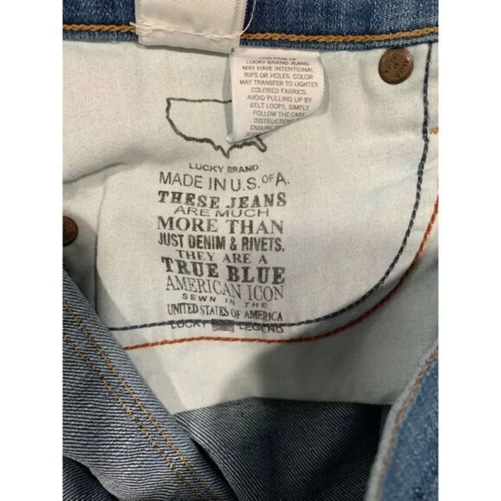 Lucky Brand Distressed Jeans with Released Hem Size 8/29 Charlotte rail,‎ USA